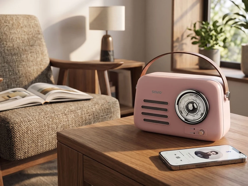 SAVIO RS-03 Portable radio, pink