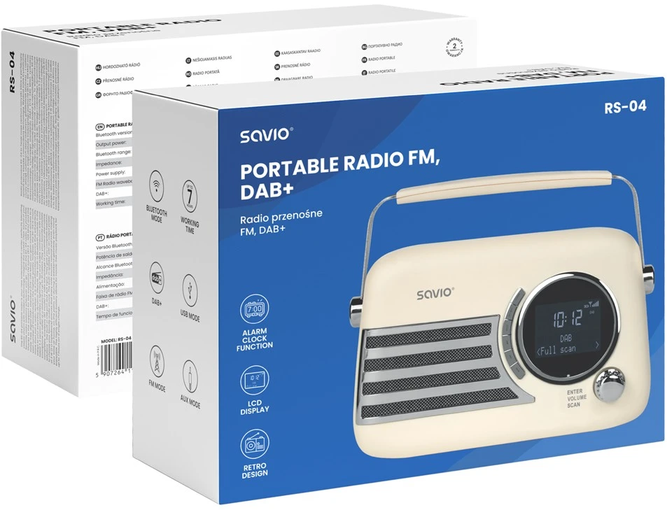 SAVIO RS-04 Portable radio, DAB+