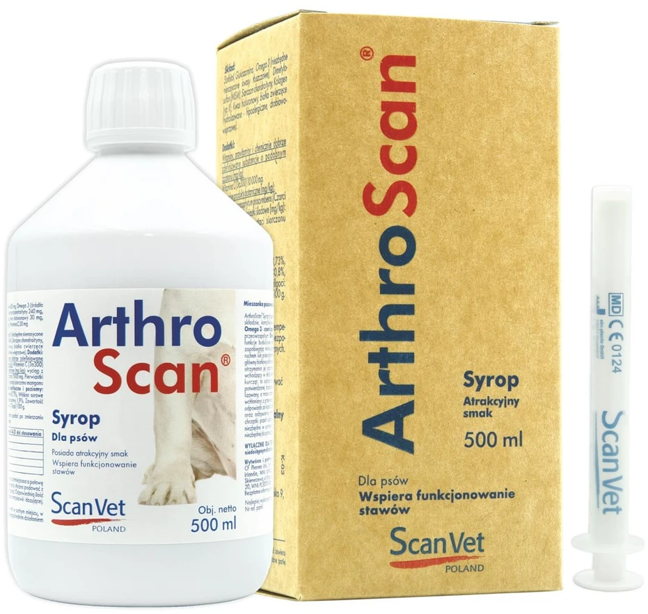 SCANVET ARTHROSCAN SYROP 500 ML PŁYN Buteliukas
