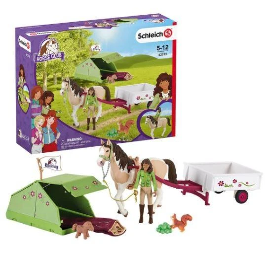 SCHLEICH „Arklių klubas“ Saros stovyklavimo rinkinys