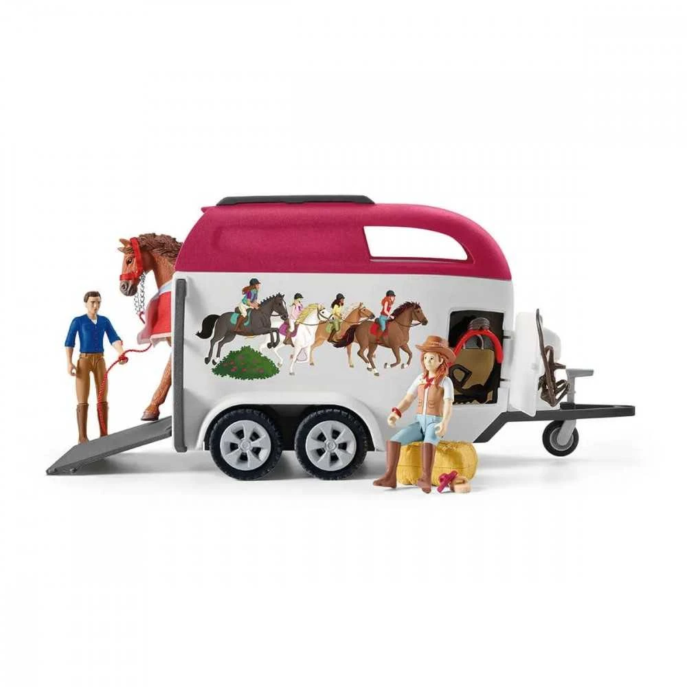 SCHLEICH HORSE CLUB Nuotykis keliaujant automobiliu su priekaba arkliams