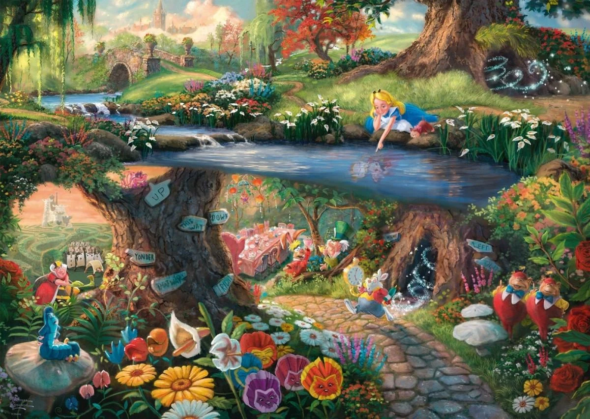 Schmidt Dėlionė 1000 vnt. - Thomas Kinkade: Alisa stebuklų šalyje aprašymas - Prekės nuotrauka
