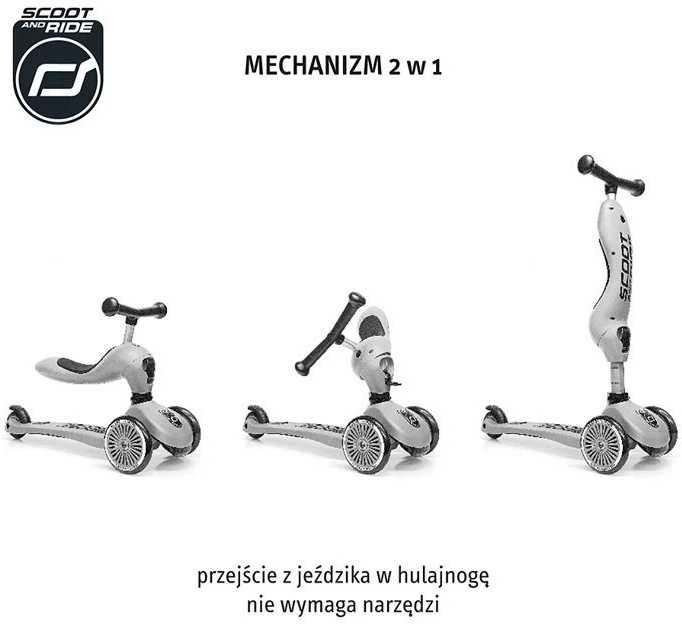 Paspirtukas - balansinis dviratukas Scoot & Ride Highwaykick 1 2in1 Peach 96353