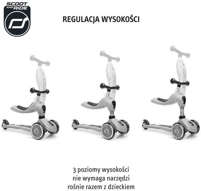 Paspirtukas - balansinis dviratukas Scoot & Ride Highwaykick 1 2in1 Peach 96353