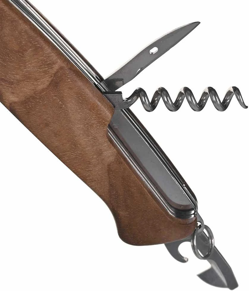Šveicarija Victorinox Ranger 55 Wood kišeninis peilis su riešutmedžio kriaunomis