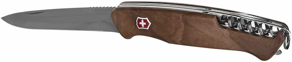 Šveicarija Victorinox Ranger 55 Wood kišeninis peilis su riešutmedžio kriaunomis