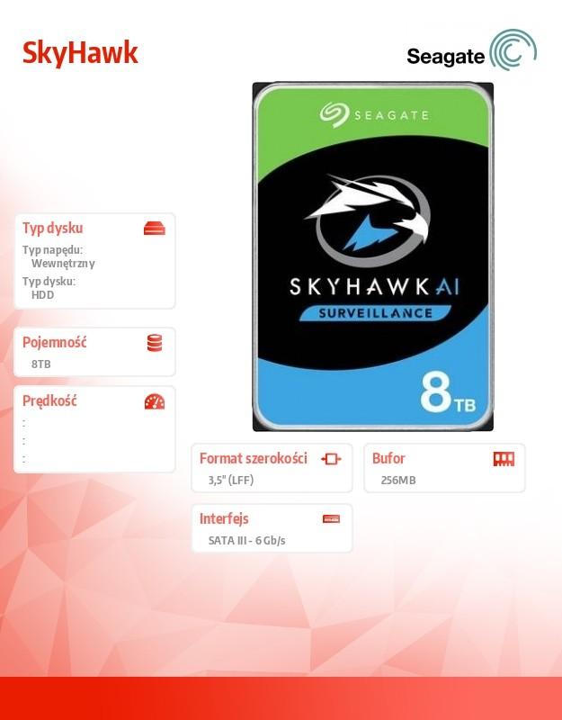 Kietasis diskas HDD Seagate SkyHawk 8TB