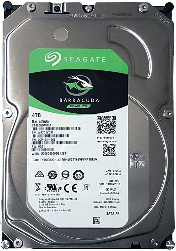 SEAGATE Desktop Barracuda 5400 4TB HDD 5400rpm SATA serial ATA 6Gb/s NCQ 256MB talpykla 8,9cm 3,5col. BLK
