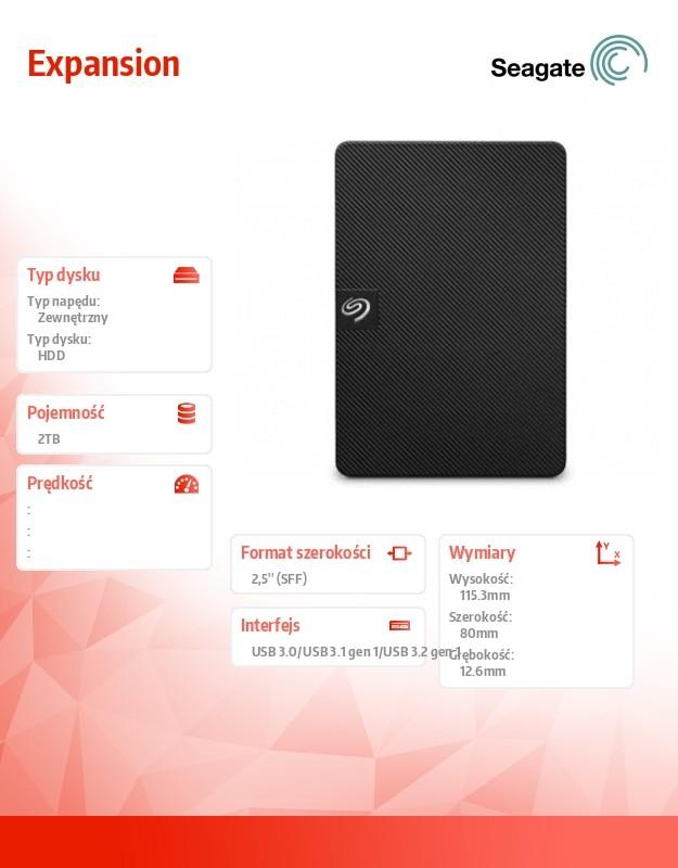 Išorinis kietasis diskas HDD Seagate Expansion Portable 2TB