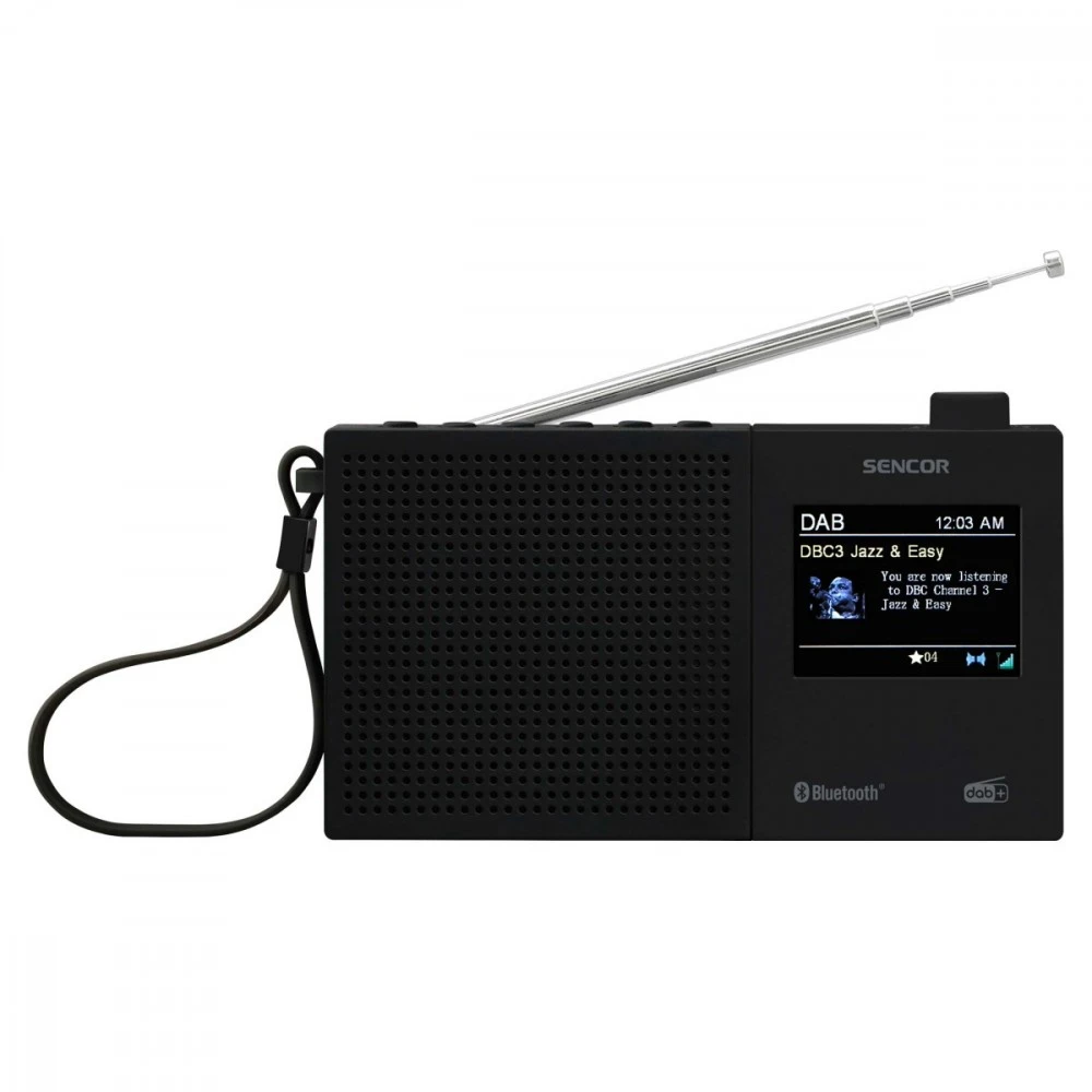„Sencor“ skaitmeninis radijas, dab+, fm, rds, srd 7790b, lcd, 2.4, „Bluetooth“ įkraunama baterija