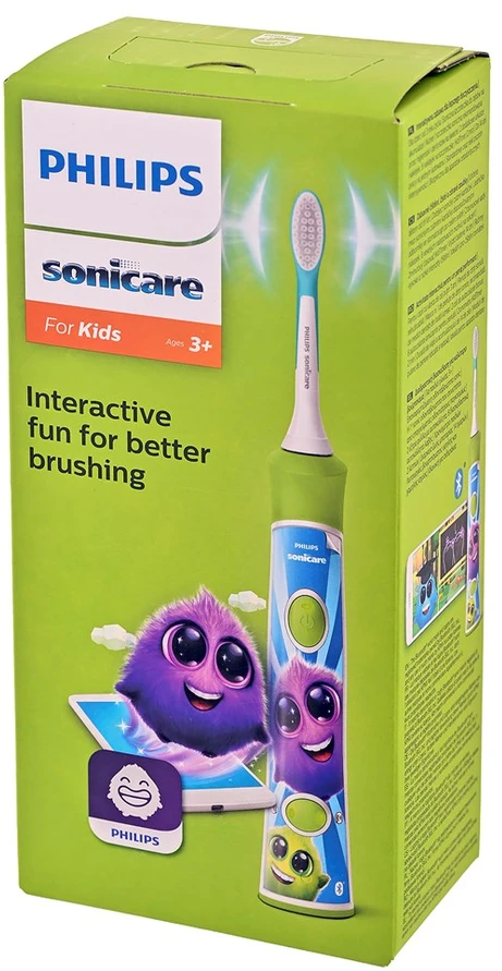 Elektrinis vaikiškas dantų šepetėlis Philips Sonicare For Kids, HX6352/11, žalias
