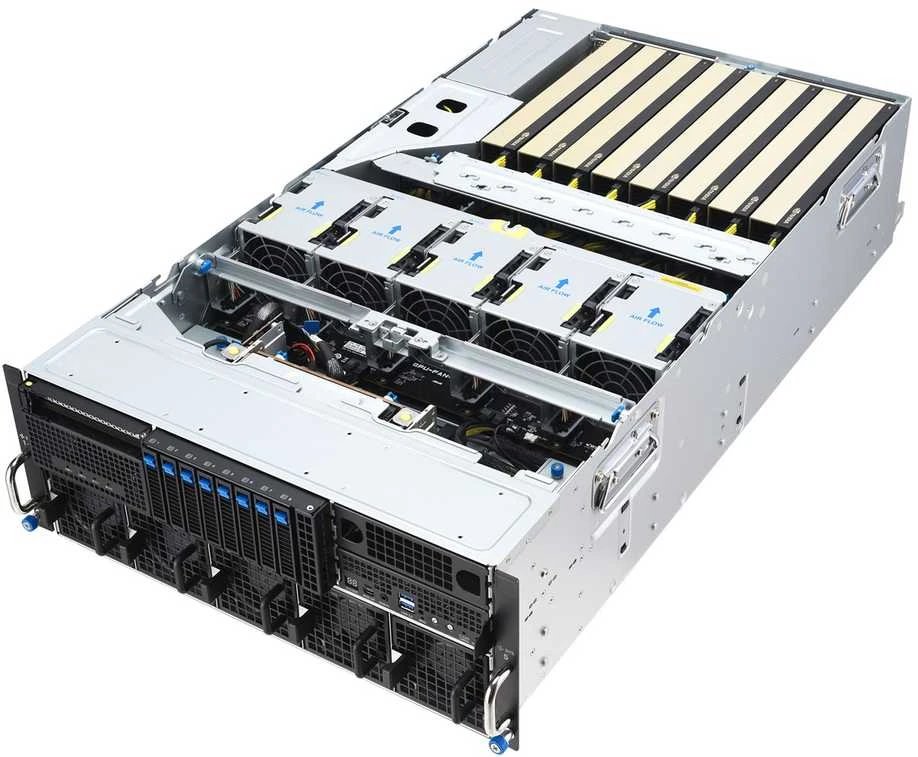 ASUS ESC8000A-E13P LGA 6096 Rack (4U) Sidabrinis, Juodas