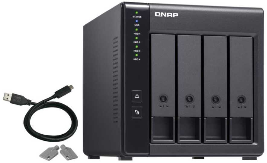 QNAP TR-004 diskų masyvas Juoda