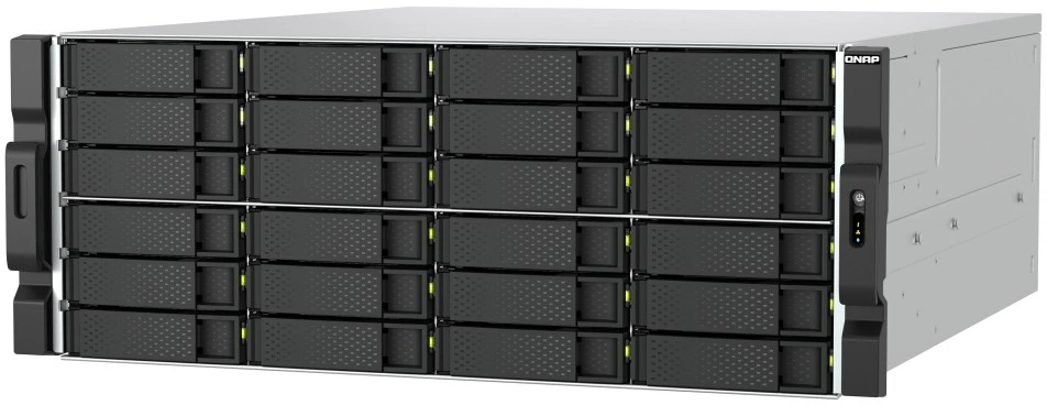 Serveris Serwer Qnap QNAP TS-H2477XU-RP - NAS-Server - 24 Schachte - Rack - einbaufahig - SATA 6Gb/s - RAID 0, 1, 5, 6, 10, 50, 60, JBOD - RAM 32 GB - Gigabit Ethernet / 2.5 Gigabit Ethernet / 10 Gigabit Ethernet - iSCSI Support - 4U