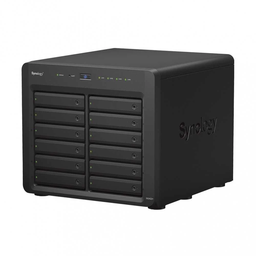 Serveris Synology Serwer nas ds2422+ 12x0hdd amd ryzen v1500b 4x2,2ghz 4gb ram 4x1gbe 2xusb 3y