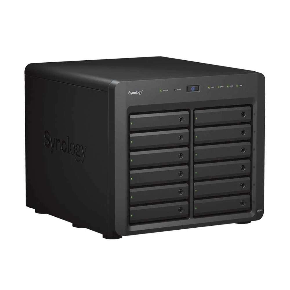 Serveris Synology Serwer nas ds2422+ 12x0hdd amd ryzen v1500b 4x2,2ghz 4gb ram 4x1gbe 2xusb 3y