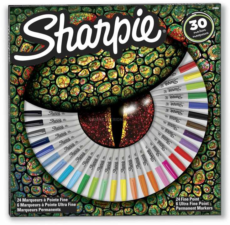 Markerių rinkinys Sharpie Fine Eye 30 vnt. - 2061127