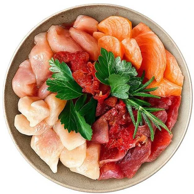 SHELMA Rich in lašiša, cod, jautiena and vištiena – šlapias kačių maistas – 4x85g