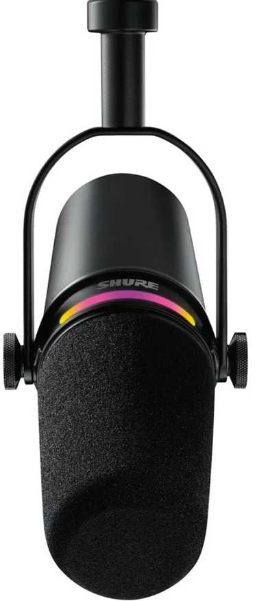 Shure mv7+-k-bndl – balso perdavimo/balso mikrofonas su xlr/usb-c jungtimi, juodas + gator stalo stovas