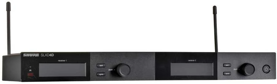 Shure SLXD24DE/B58-G59 - dviejų kanalų skaitmeninė belaidė sistema su dviem siųstuvais/rankiniais mikrofonais (470 - 514 MHz)