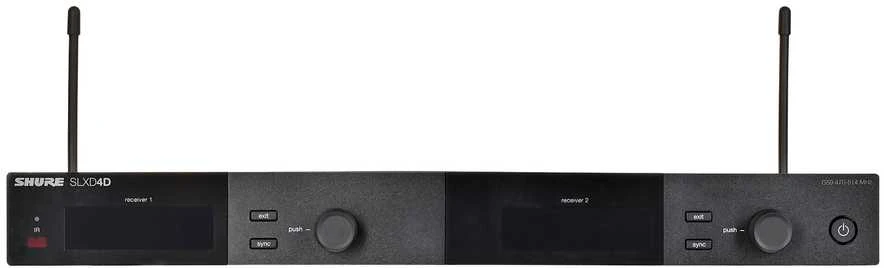 Shure SLXD24DE/B58-G59 - dviejų kanalų skaitmeninė belaidė sistema su dviem siųstuvais/rankiniais mikrofonais (470 - 514 MHz)