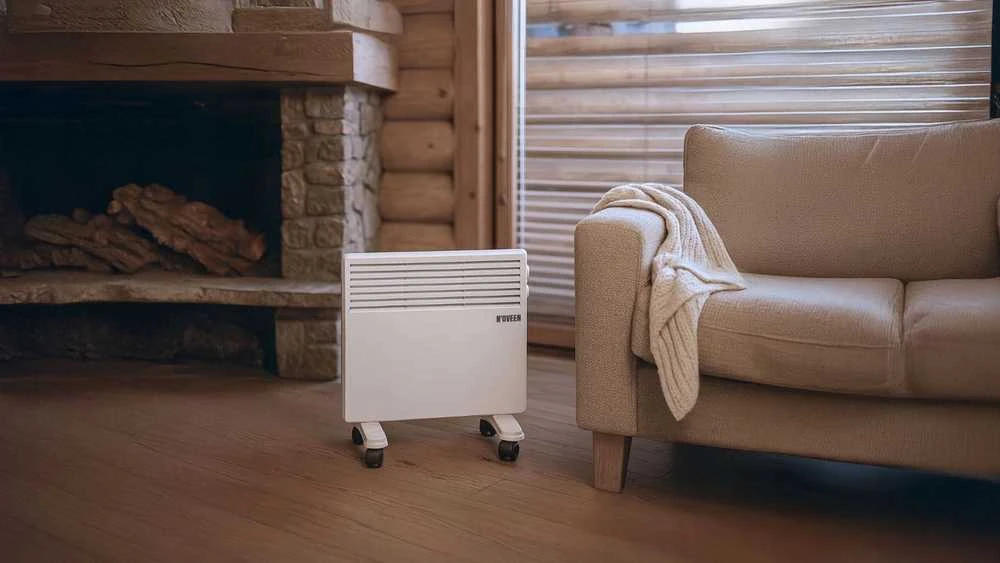 N'OVEEN 1000 W elektrinis nešiojamas sieninis konvekcinis šildytuvas su termostatu CH3350