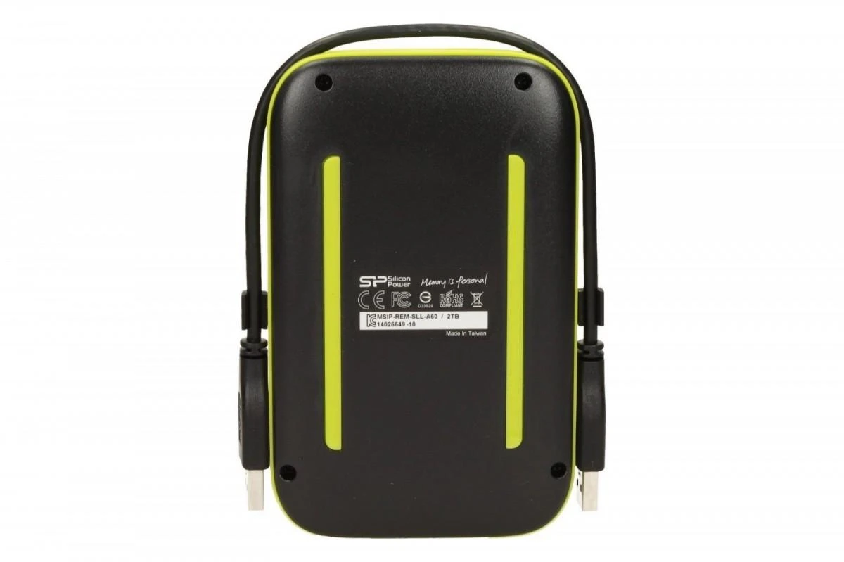 Išorinis kietasis diskas Silicon Power Armor A60 2TB SP020TBPHDA60S3K, Juodas/žalias