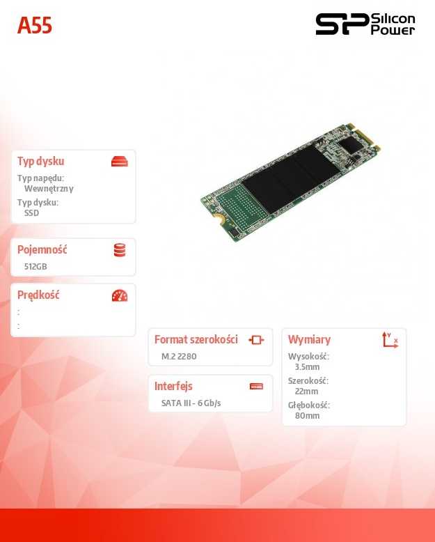 Silicon Power Disk ssd a55 512gb m.2 560/530 mb/s