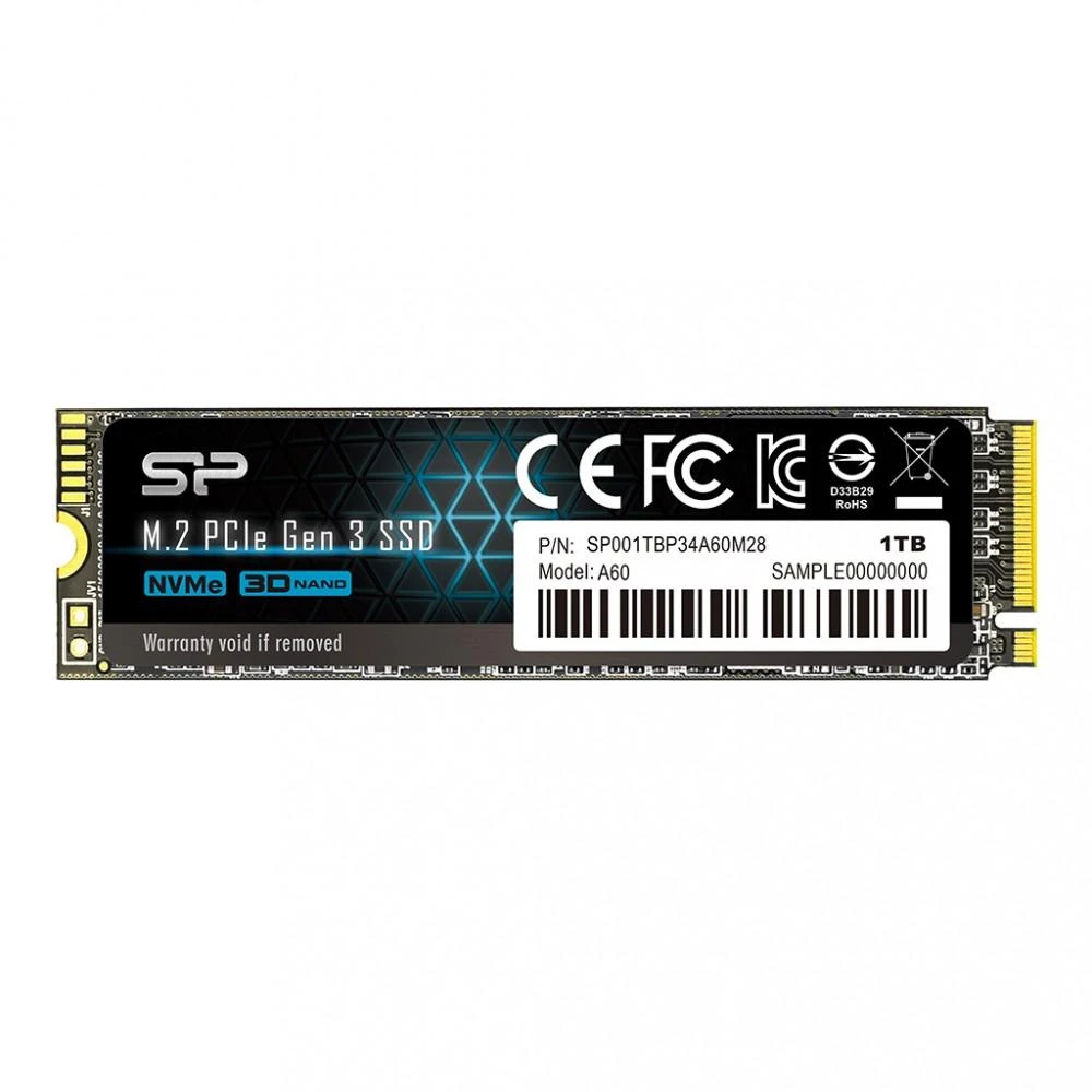 Silicon Power SSD P34A60 512GB, M.2 PCIe Gen3 x4 NVMe, 2200/1600 MB/s
