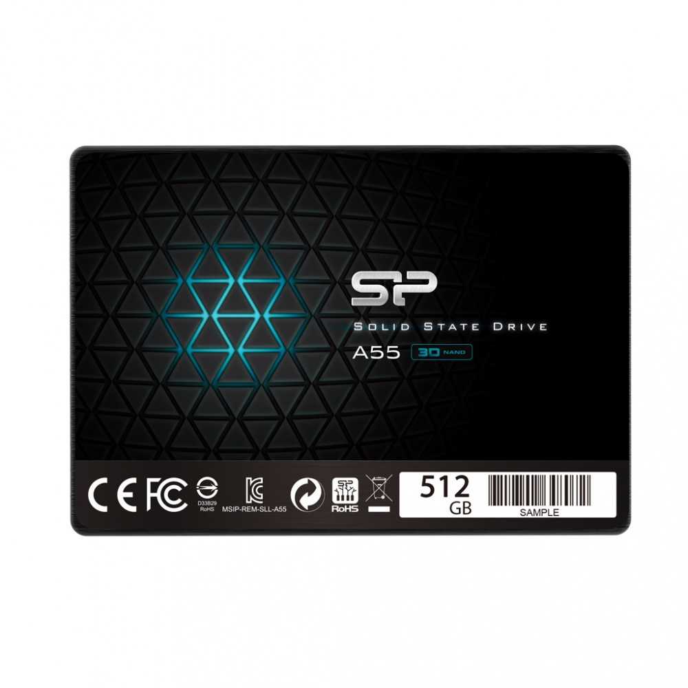 Kietasis diskas Silicon Power Ace A55 512 GB SSD 2.5, SATA III 6GB/s, 560/530 MB/s, 3D NAND