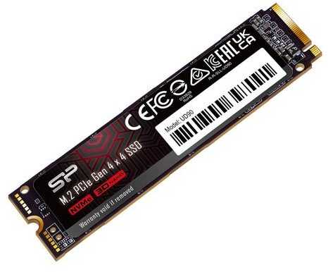 SILIKONIO MAITINIMO KOMPIUTERIS & COMMUNICAT SILICON POWER M.2 2280 PCIe 1TB SSD UD90 Gen4x4 NVMe 4500/1950 MB/s