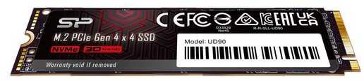 SILIKONIO MAITINIMO KOMPIUTERIS & COMMUNICAT SILICON POWER M.2 2280 PCIe 1TB SSD UD90 Gen4x4 NVMe 4500/1950 MB/s