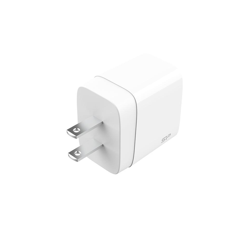 SILICON POWER COMPUTER & COMMUNICAT SILICON POWER įkroviklis QM10 Quick Charge 18W USB Type-C + laidas USB-Lightning Baltas