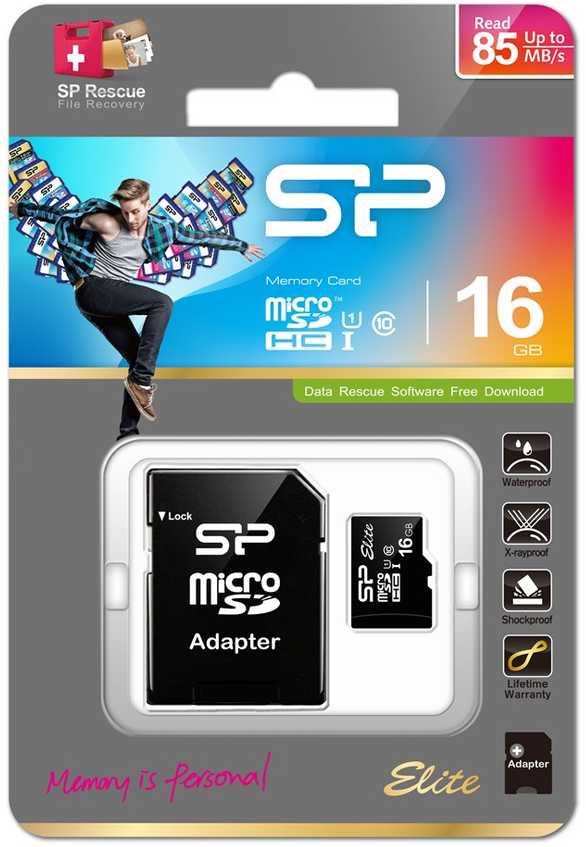 Silicon power microsdhc elite 16gb cl10 uhs-1 (u1) atminties kortelė + microsd-sd adapteris (sp016gbsthbu1v10sp)