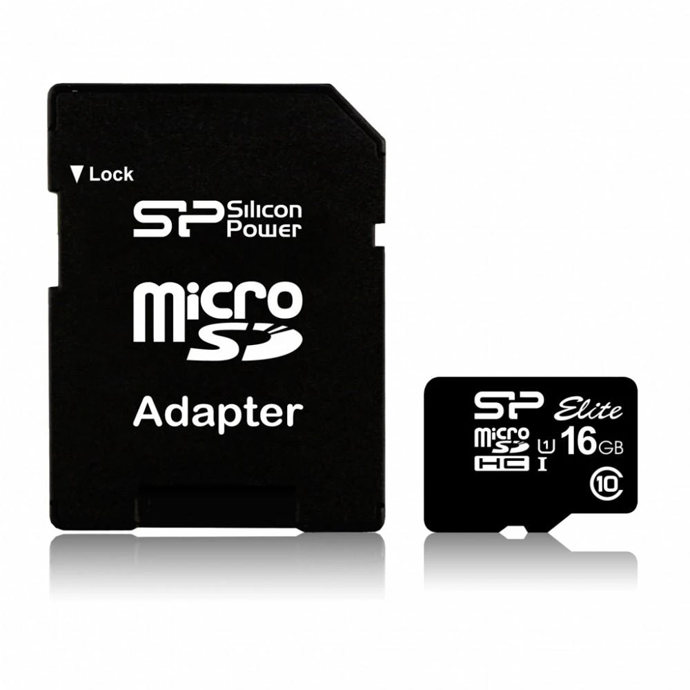 Silicon Power | Elite UHS-I | 16 GB | Micro SDHC | Flash atminties klasė 10 | SD adapter