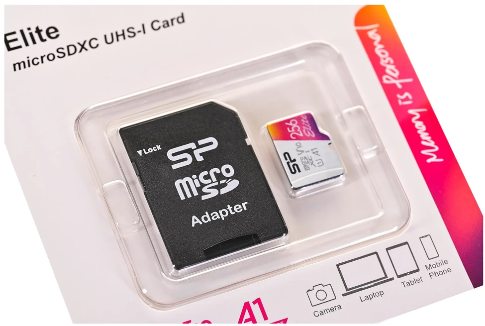 SILIKONIO MAITINIMO KOMPIUTERIS & COMMUNICAT SILICON POWER atminties kortelė Elite Micro SDXC 256GB UHS-I A1 V10