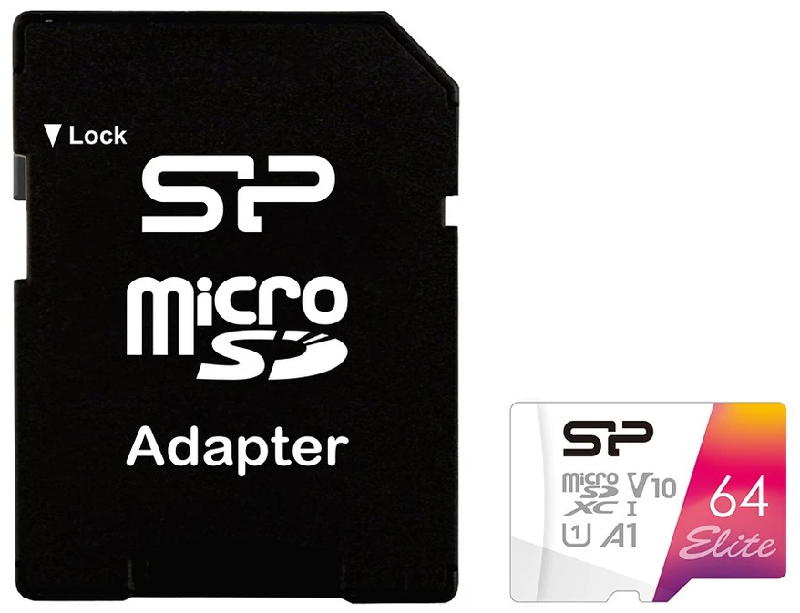 SILIKONIO MAITINIMO KOMPIUTERIS & COMMUNICAT SILICON POWER atminties kortelė Elite Micro SDXC 64GB UHS-I A1 V10