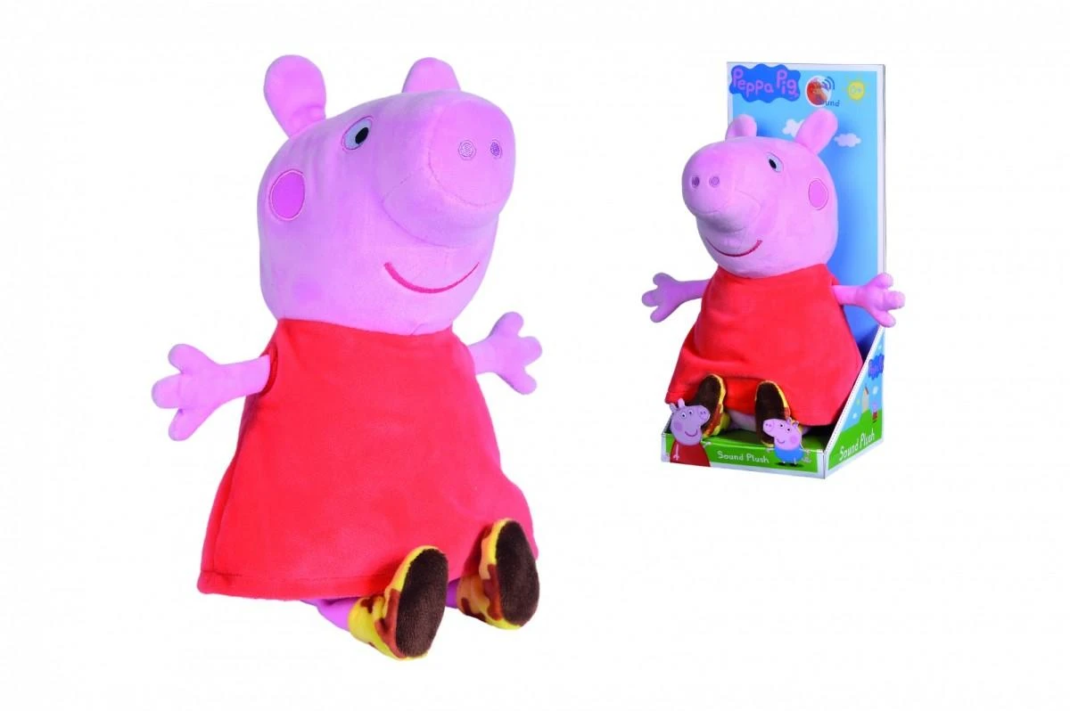 Hasbro „Simba Pig Peppa“ pliušinis talismanas su garsu 22 cm cuddly žaislu