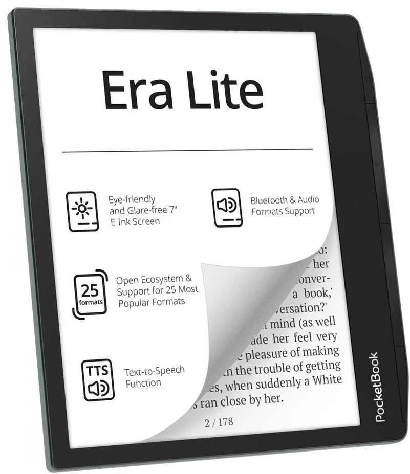 PocketBook Era Lite 710 7" 16GB Wi-Fi E-book Reader – Stone Žalias