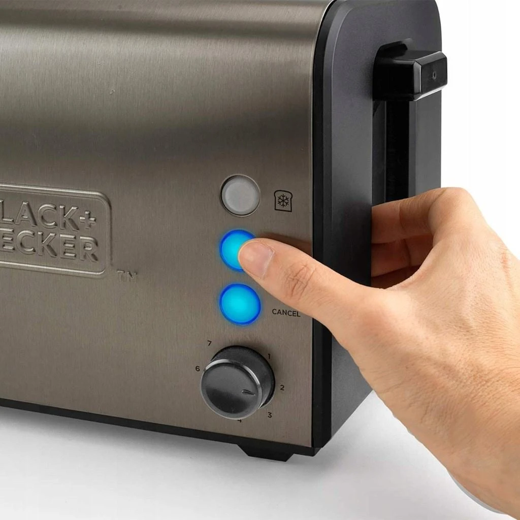 Skrudintuvas Black & Decker Juodas & Decker toster na 2 kanapki, 1000W, ES9600070B Juodas & Decker [BXTO1000E]