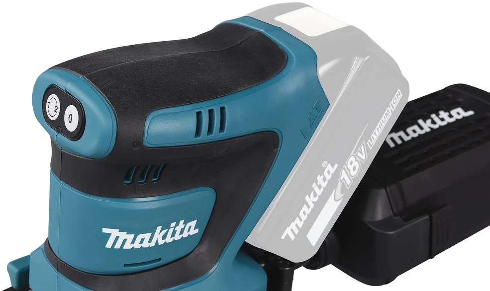 MAKITA akumuliatorinis ekscentrinis šlifuoklis DBO480Z 18V 93x185mm be akumuliatoriaus ir kroviklio