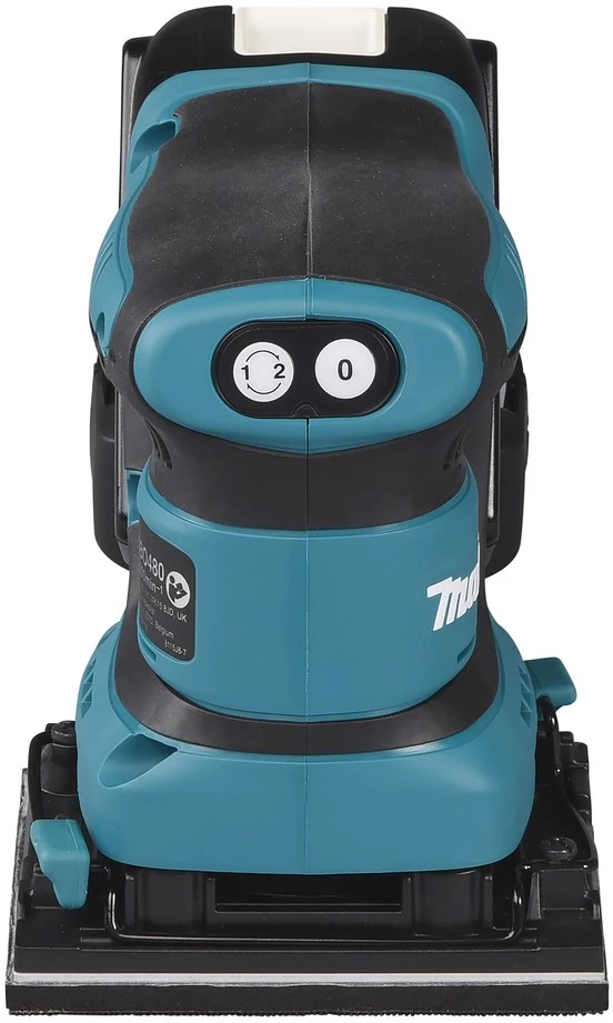MAKITA akumuliatorinis ekscentrinis šlifuoklis DBO480Z 18V 93x185mm be akumuliatoriaus ir kroviklio