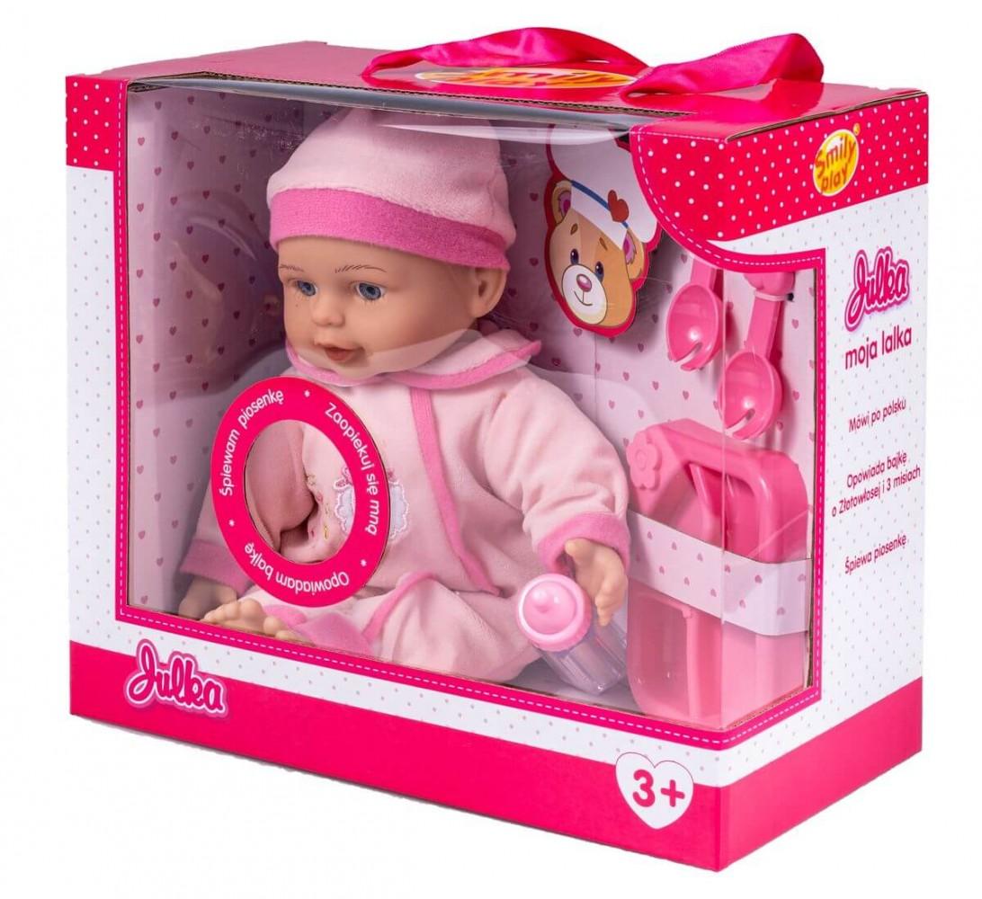 Lėlė Julka su priedais 7in1 Smily Play, rožinė, 39cm
