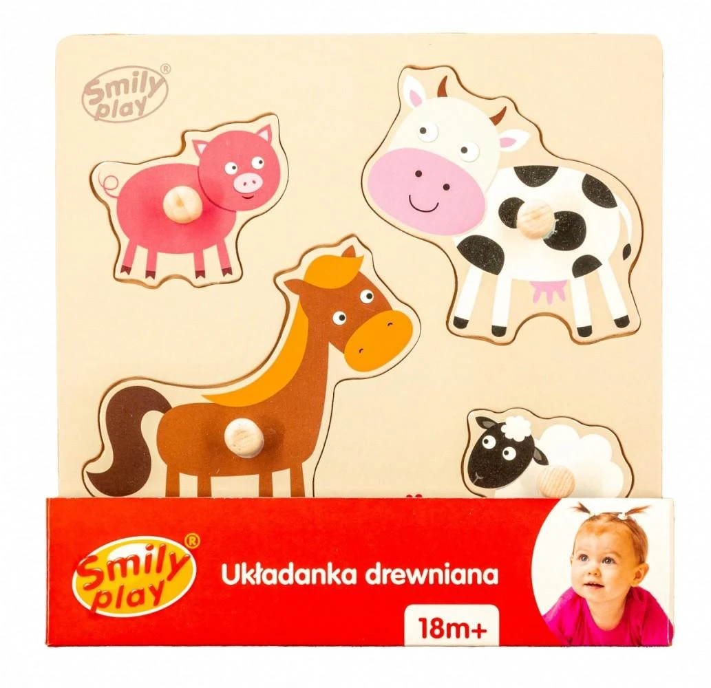 SMILY PLAY SPW83798 medinių naminių gyvūnėlių dėlionės