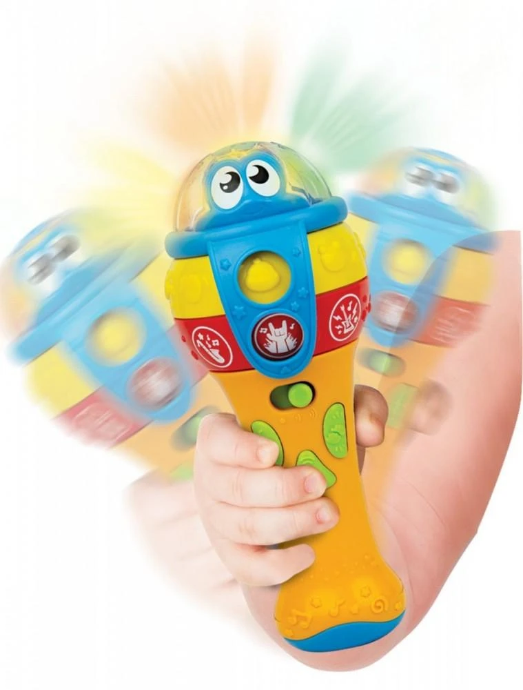 Smily Vaikiškas mikrofonas su garso ir šviesos efektais WinFun