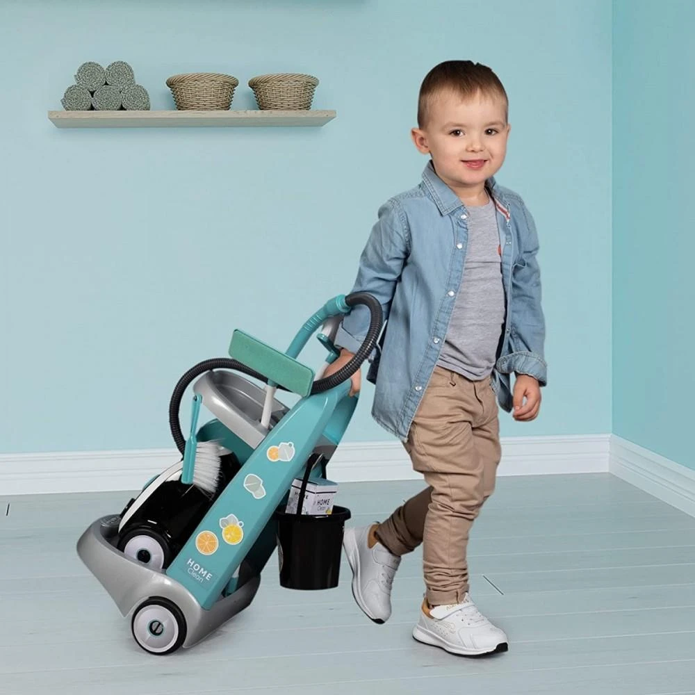 Smoby valymo vežimėlis su dulkių siurbliu