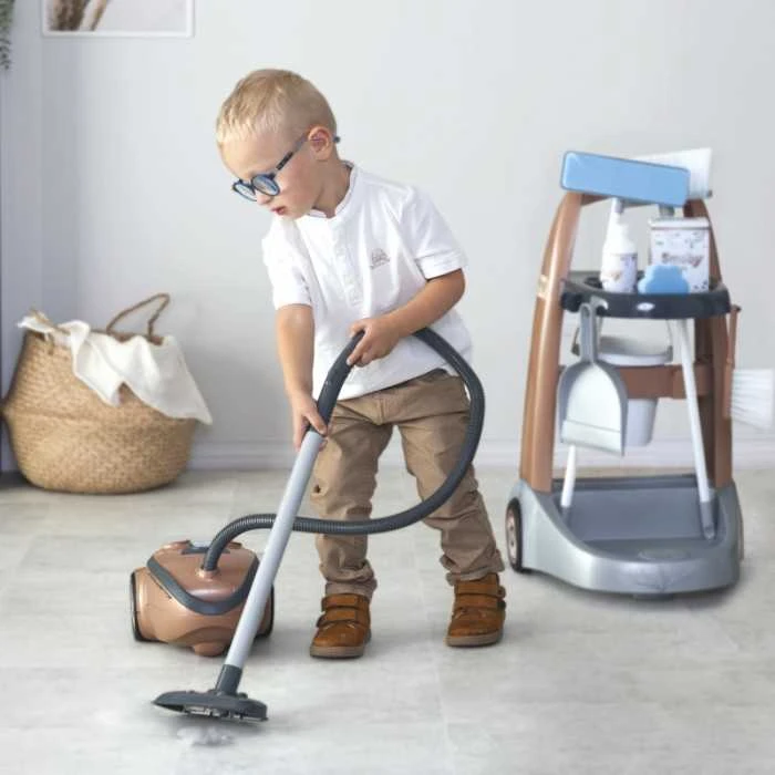Smoby Vežimėlis valymui su Rowenta dulkių siurbliu