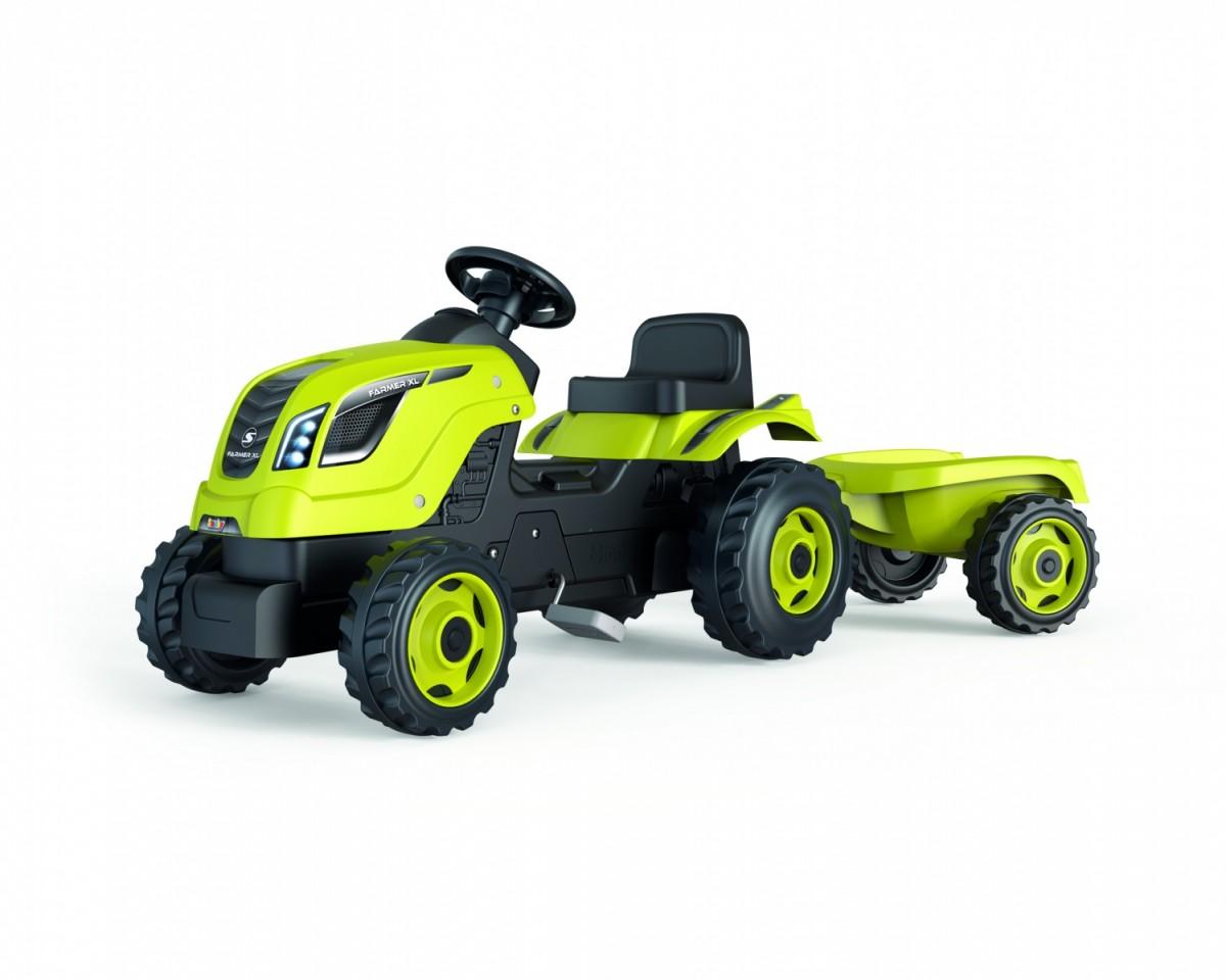 SMOBY Traktorius su priekaba XL, žalias