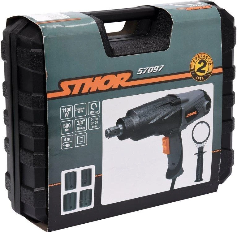 Elektrinis smūginis veržliasukis Sthor 1100W 3/4" 800Nm 57097