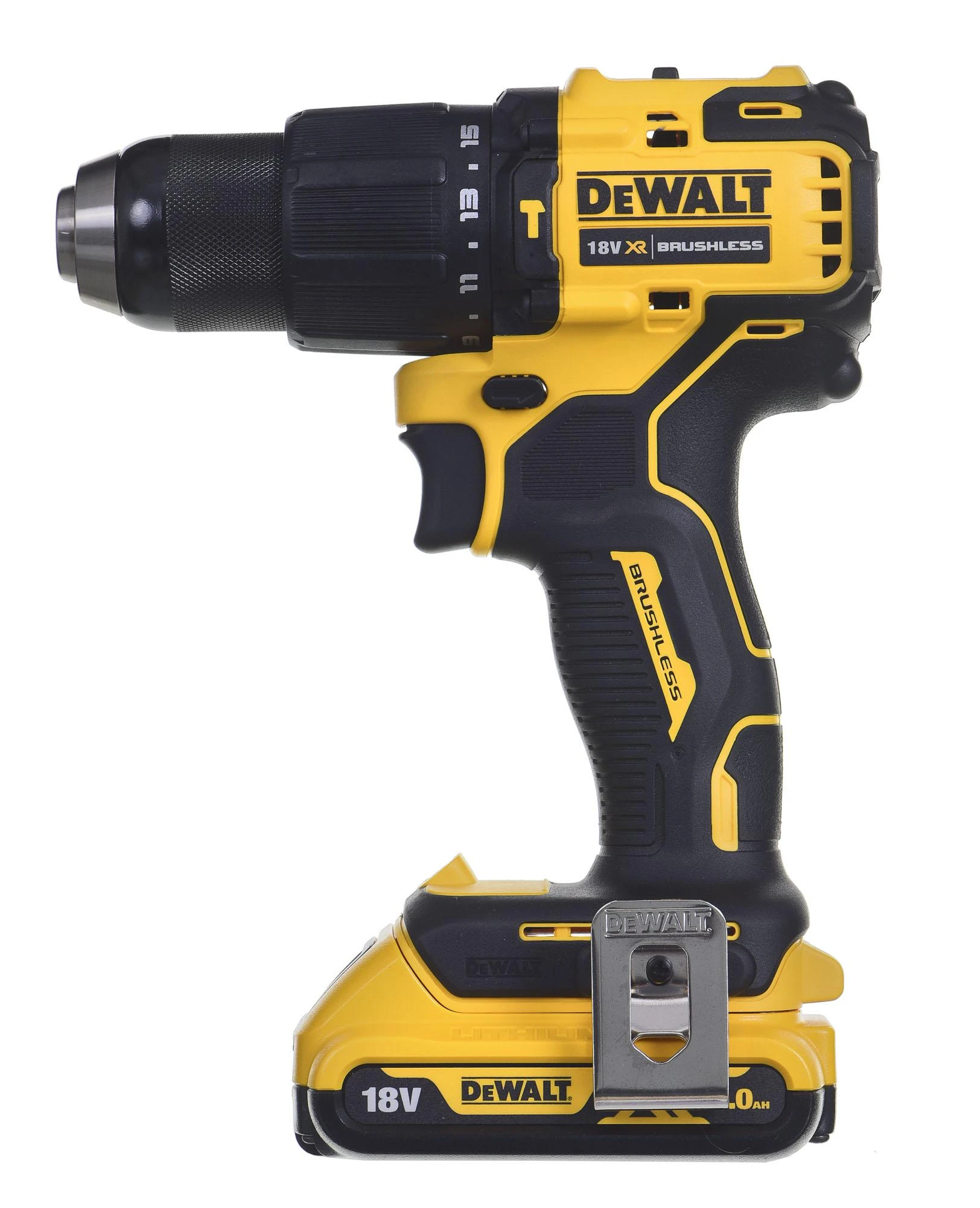 Dewalt 18V XR Kompaktiškas bešepetėlinis smūginis suktuvas-gręžtuvas DCD709D2T-QW